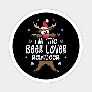 I’m The Beer Lover Reindeer, Funny Beer Lover Christmas Gift Magnet